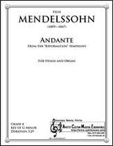 Mendelssohn's Reformation Symphony, II. Andante P.O.D. cover